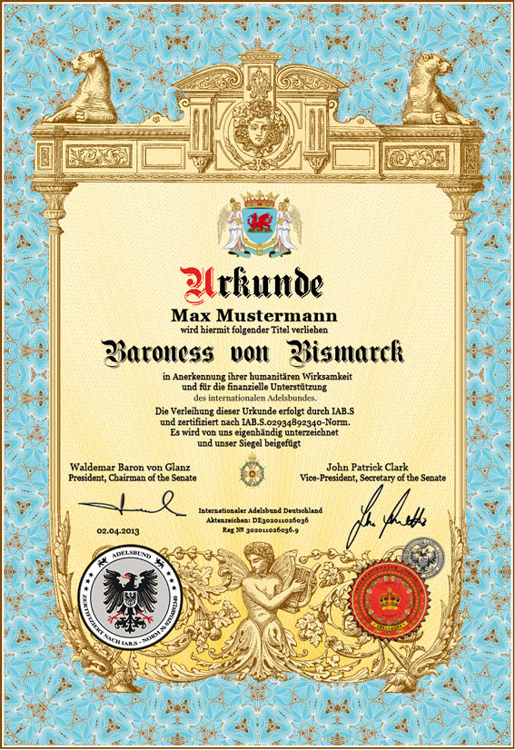 Title of nobility for selection graf baron prince herzog countess duchess
